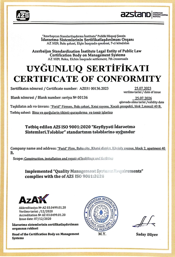 AZS ISO 9001:2020